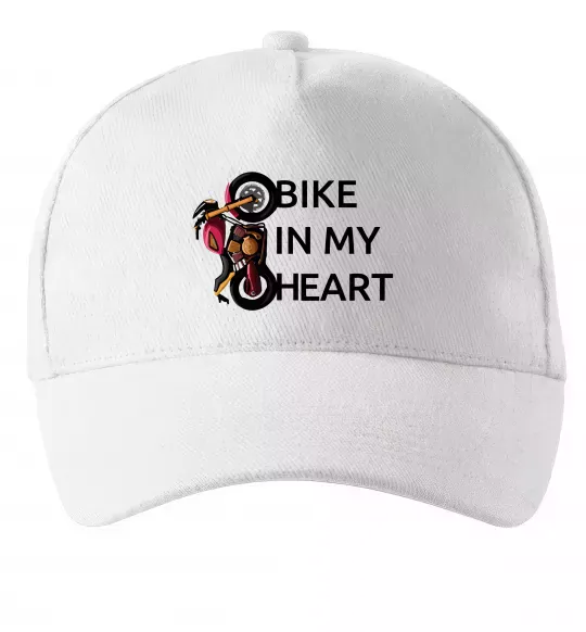 Кепка Bike in my heart Белый фото