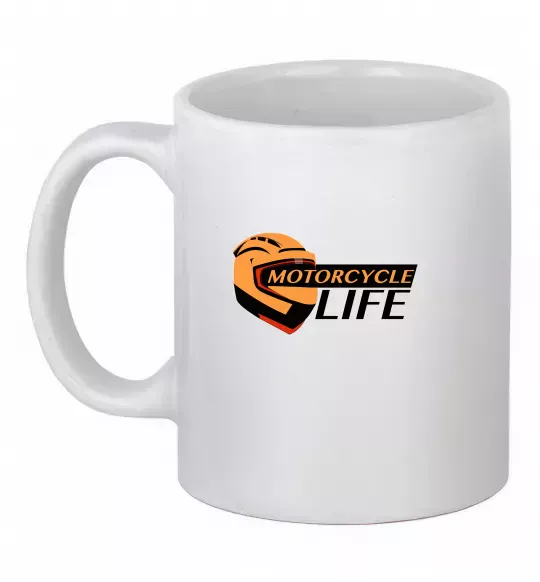 Чашка керамічна Motorcycle Life Білий фото