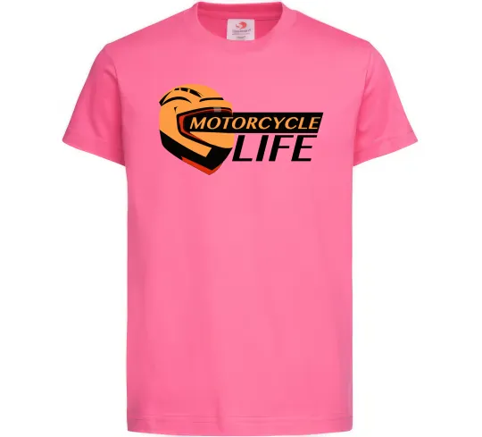 Детская футболка Motorcycle Life Ярко-розовый фото