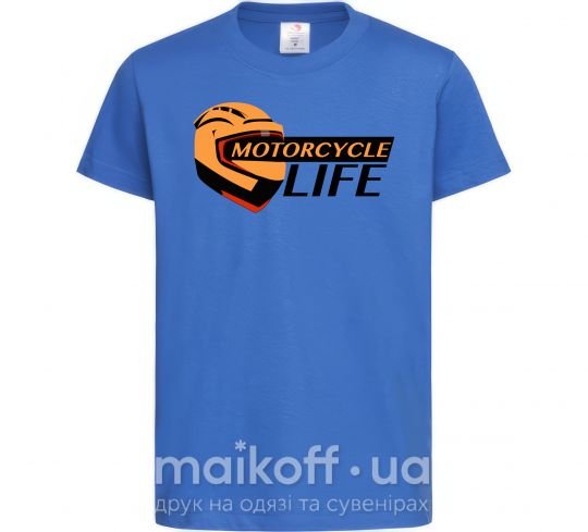 Дитяча футболка Motorcycle Life Яскраво-синій фото