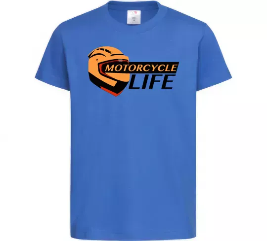 Детская футболка Motorcycle Life Ярко-синий фото