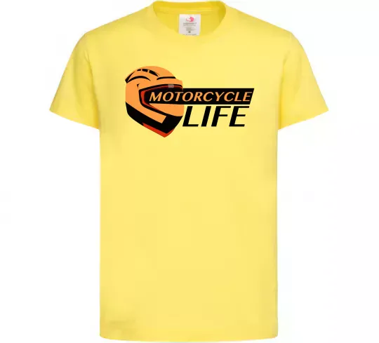 Детская футболка Motorcycle Life Лимонный фото