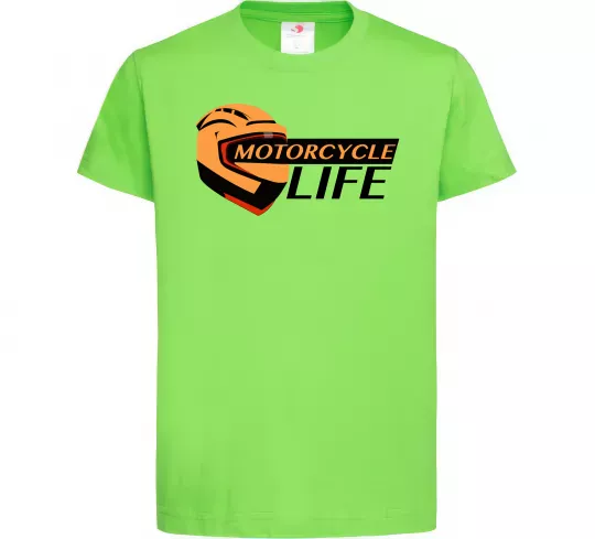Детская футболка Motorcycle Life Лаймовый фото