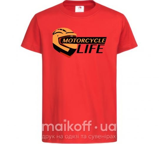 Детская футболка Motorcycle Life Красный фото