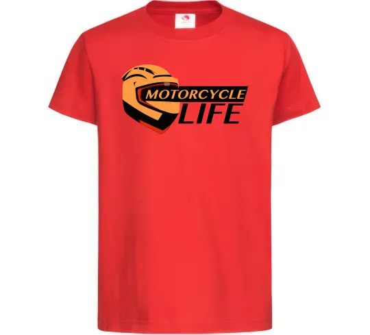 Детская футболка Motorcycle Life Красный фото