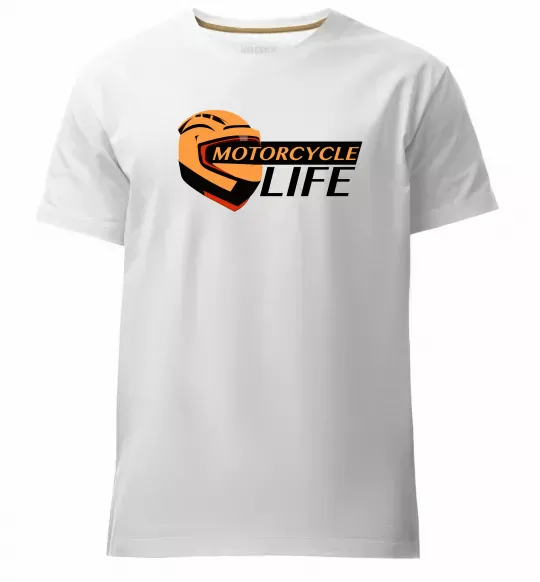 Чоловіча преміум футболка Motorcycle Life Білий фото