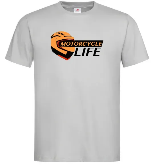Чоловіча футболка Motorcycle Life Сірий фото