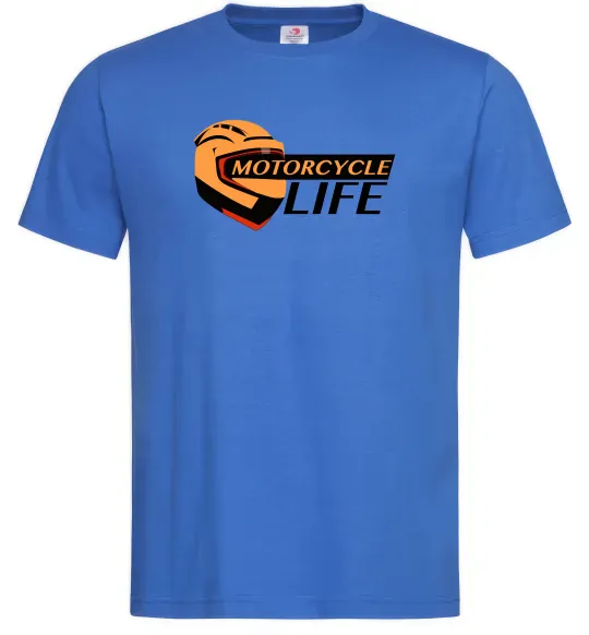 Чоловіча футболка Motorcycle Life Яскраво-синій фото
