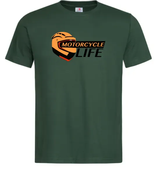 Чоловіча футболка Motorcycle Life Темно-зелений фото