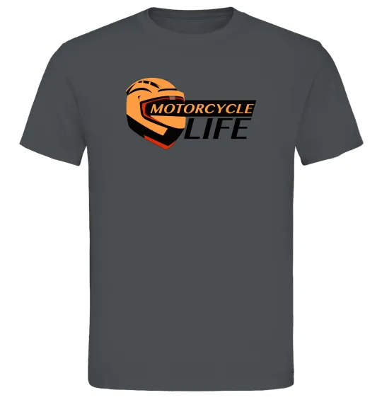 Чоловіча футболка Motorcycle Life Графіт фото