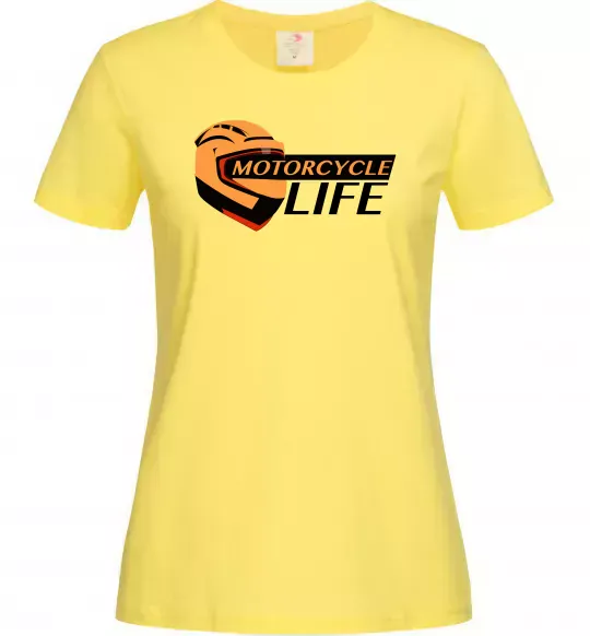 Жіноча футболка Motorcycle Life Лимонний фото