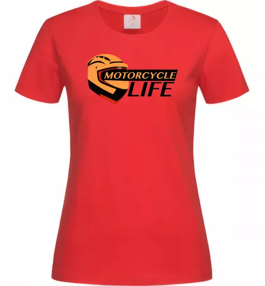 Жіноча футболка Motorcycle Life Червоний фото