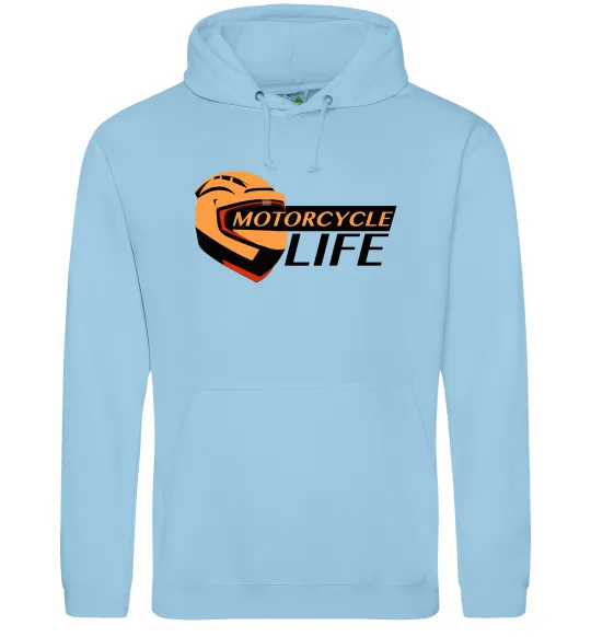 Жіноча толстовка (худі) Motorcycle Life Блакитний фото