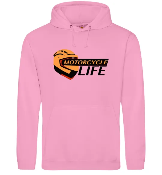 Чоловіча толстовка (худі) Motorcycle Life Рожевий фото