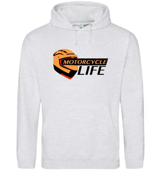 Чоловіча толстовка (худі) Motorcycle Life Сірий меланж фото