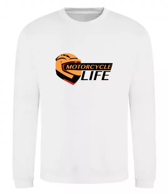 Світшот Motorcycle Life Білий фото