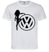 Чоловіча футболка Girls love Volkswagen, XL Білий фото