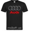 Чоловіча футболка Audi logo gray, L Чорний фото