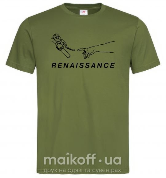 Мужская футболка RENAISSANCE Оливковый фото