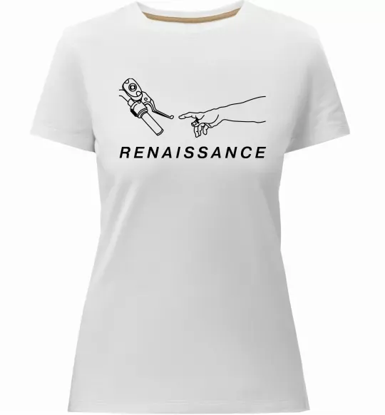 Жіноча преміум футболка RENAISSANCE Білий фото