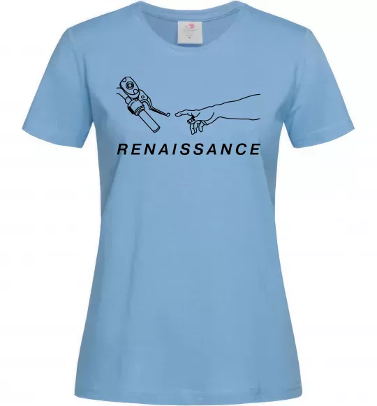 Жіноча футболка RENAISSANCE Блакитний фото