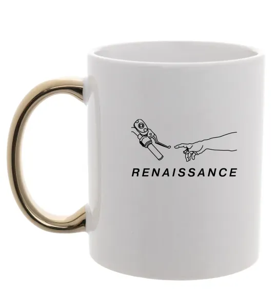 Чашка с цветной ручкой RENAISSANCE Золото фото