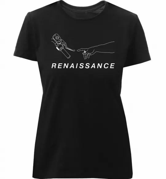 Жіноча преміум футболка RENAISSANCE Чорний фото