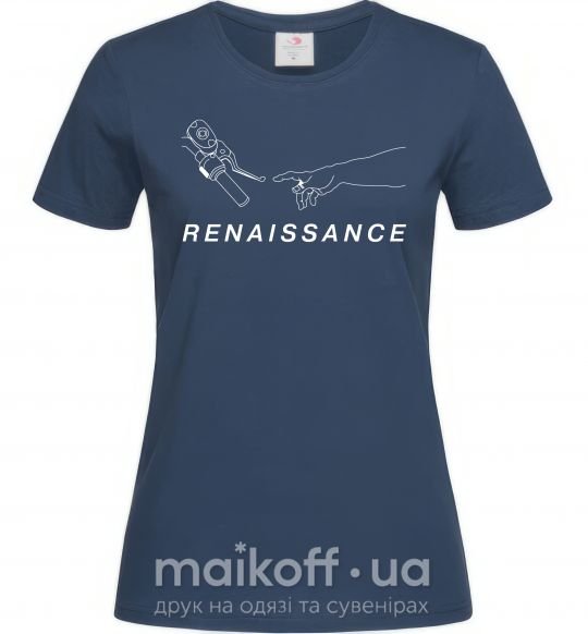 Женская футболка RENAISSANCE Темно-синий фото