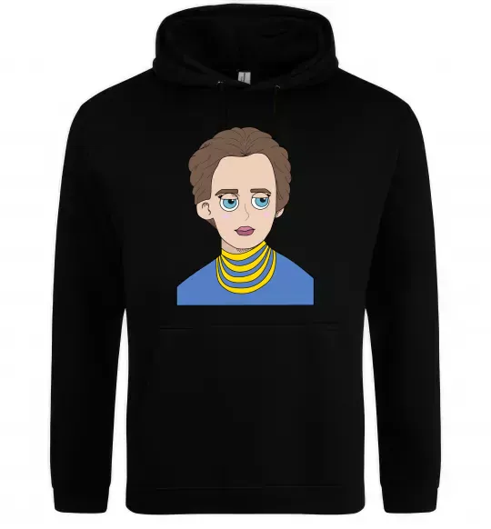 Женская толстовка (худи) Леся Українка Черный фото