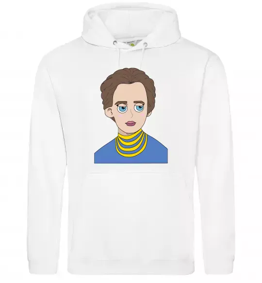 Женская толстовка (худи) Леся Українка Белый фото