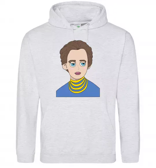 Женская толстовка (худи) Леся Українка Серый меланж фото