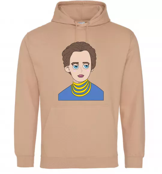 Женская толстовка (худи) Леся Українка Песочный фото