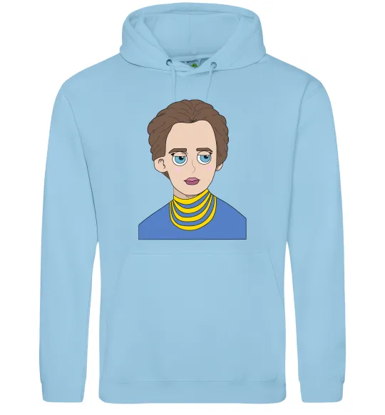 Женская толстовка (худи) Леся Українка Голубой фото