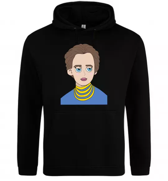 Чоловіча толстовка (худі) Леся Українка Чорний фото