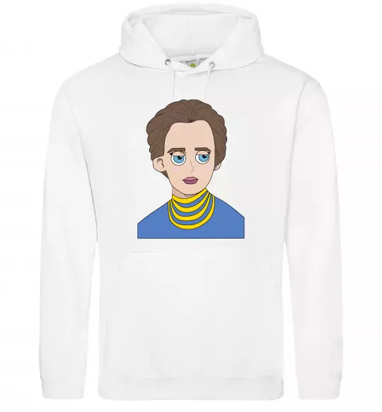 Чоловіча толстовка (худі) Леся Українка Білий фото