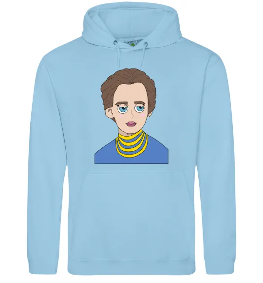 Мужская толстовка (худи) Леся Українка Голубой фото