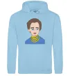 Мужская толстовка (худи) Леся Українка Голубой фото