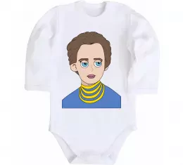 Дитячий бодік Леся Українка Білий фото