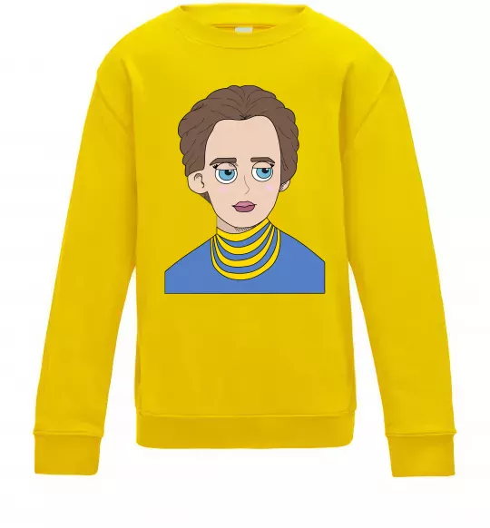 Дитячий світшот Леся Українка Сонячно жовтий фото