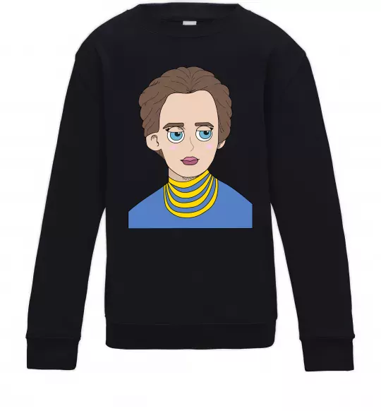 Дитячий світшот Леся Українка Чорний фото