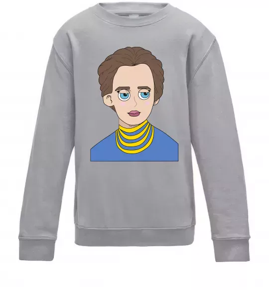 Дитячий світшот Леся Українка Сірий меланж фото