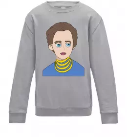 Дитячий світшот Леся Українка Сірий меланж фото