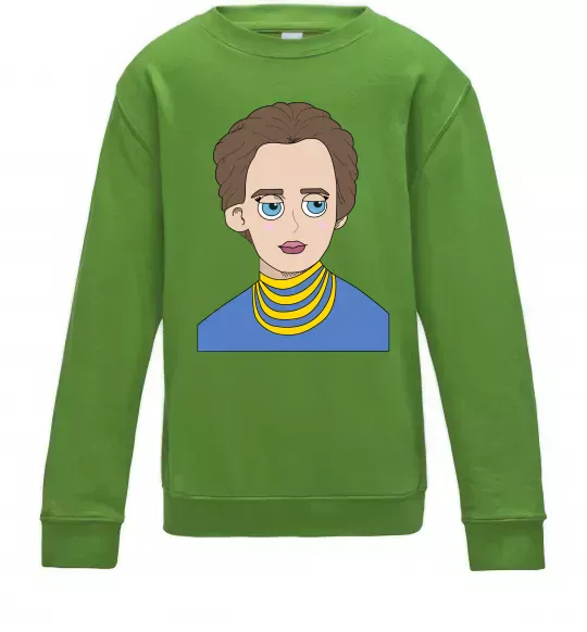 Дитячий світшот Леся Українка Лаймовий фото