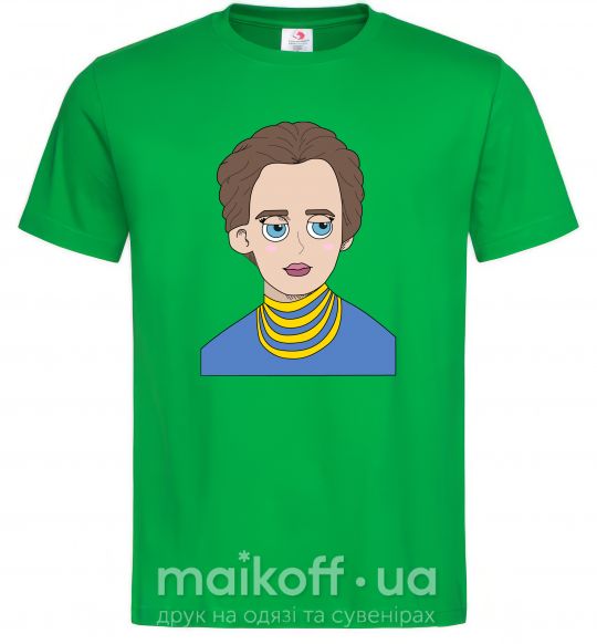 Мужская футболка Леся Українка Зеленый фото