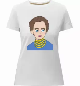 Жіноча преміум футболка Модний Бандера Білий фото