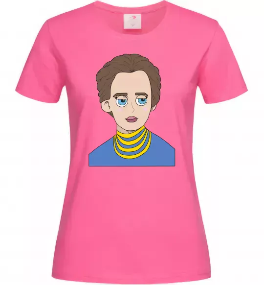 Женская футболка Леся Українка Ярко-розовый фото