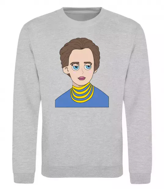 Свитшот Леся Українка Серый меланж фото