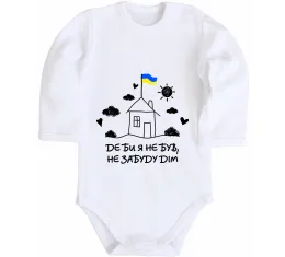 Дитячий бодік Україна карта Білий фото
