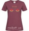 Жіноча футболка Херсонські кавунчики Бордовий фото
