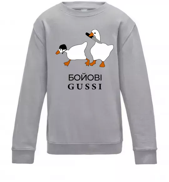 Детский Свитшот Бойові GUSSI Серый меланж фото